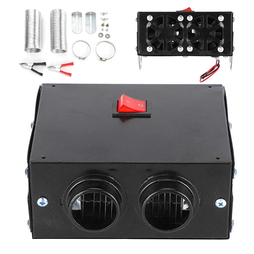 12V/24V Car Heater Warmer Defroster Portable Demister Mute Fan Fast Heating 600W Car Warmer Truck Fan Heating Truck Demister