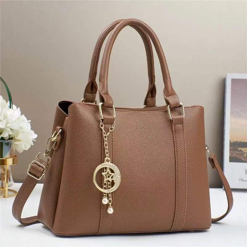 

Elegant Casual Colorblock Handbag Macaron Design Spacious Daily Use Tote For Women