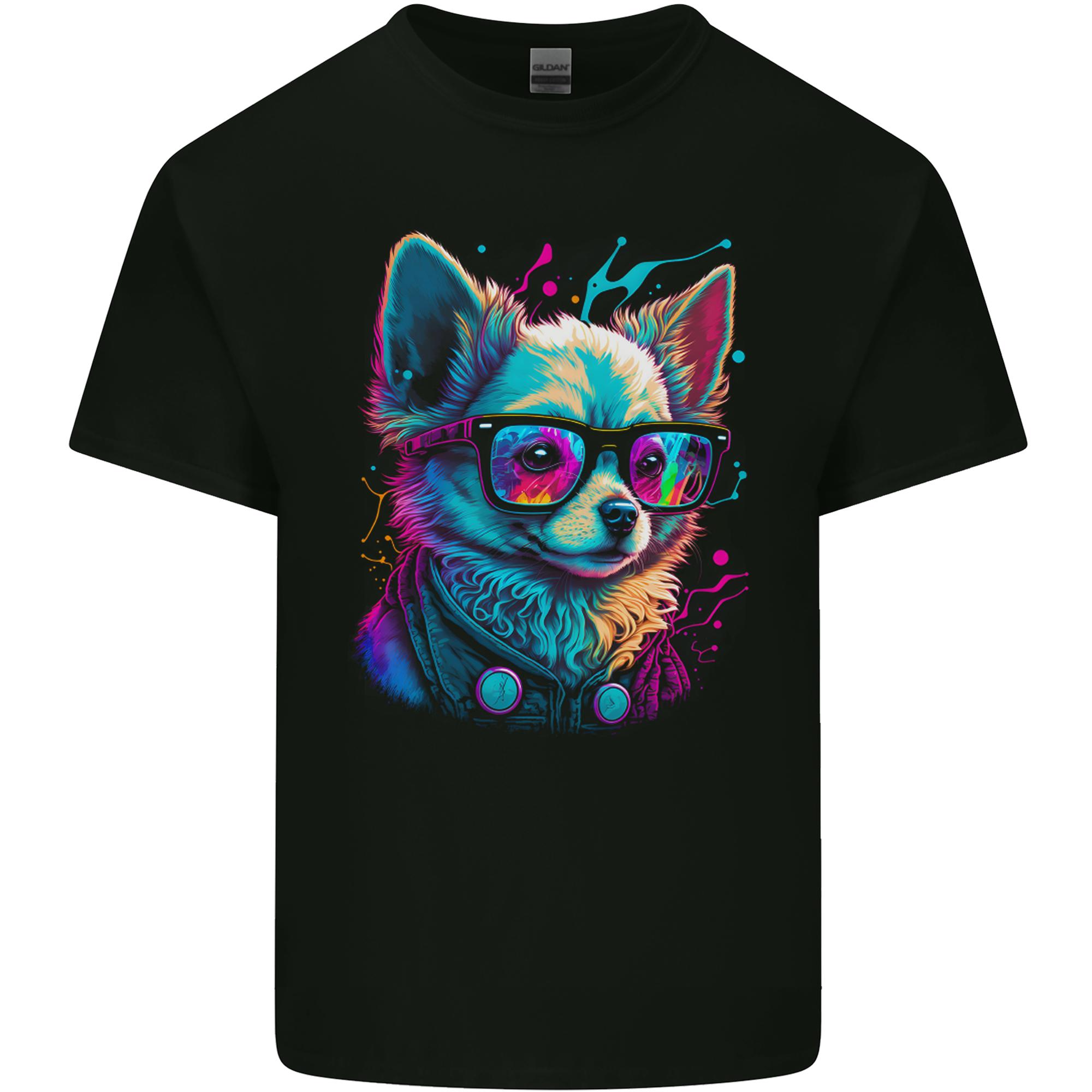 A Cute Chihuahua With Glasses Dog Unisexs Light Cotton TShirt S