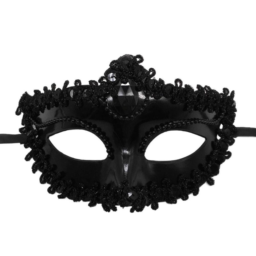 

Costume Eye Mask Masquerade Halloween Supply Venice Mask Lace Masquerade Party Supplies Dance Masks чёрный