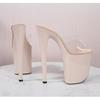 20CM  Nightclub Women's Shoes Waterproof Table Roman Fish Mouth Lady Super High Heel Slippers 20cm  LFD-8820-Q4