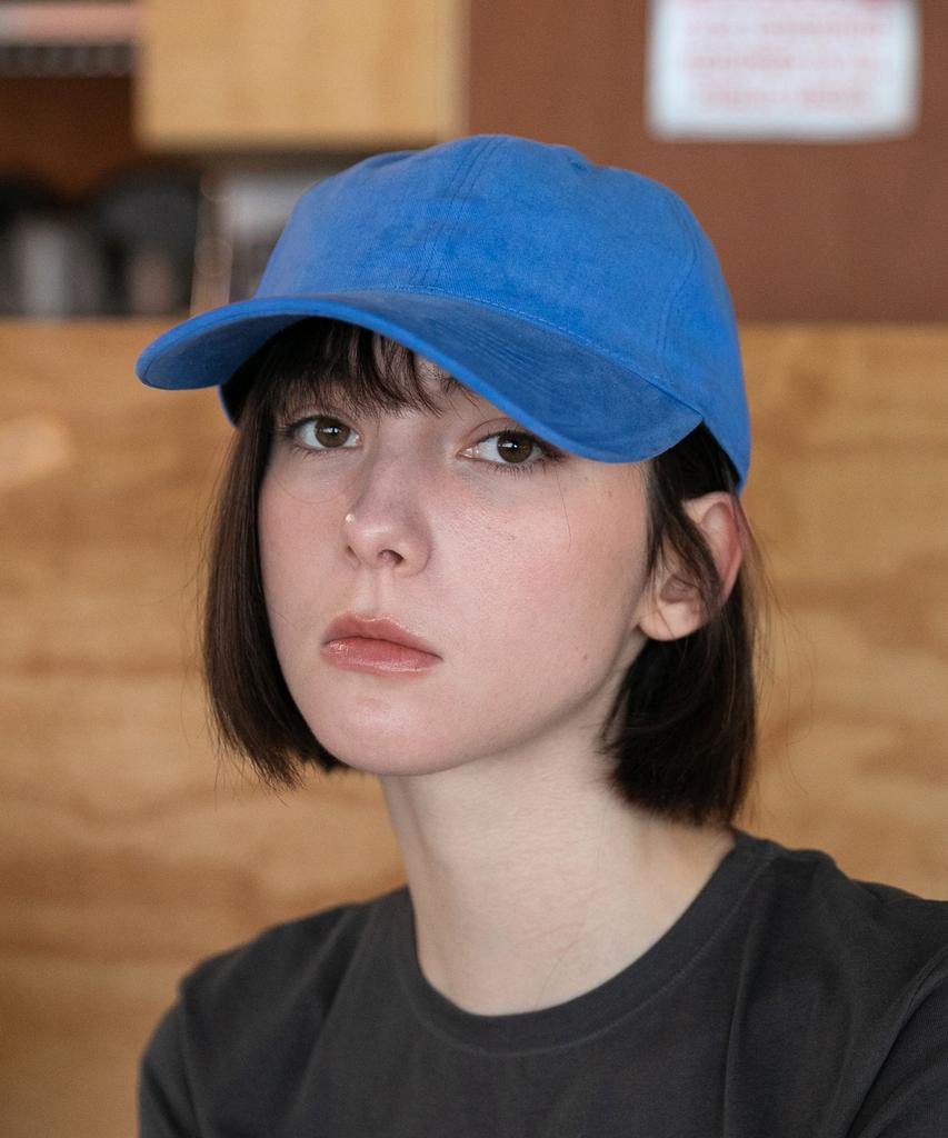 Chaebteo Signature Peach Ball Cap-Blue