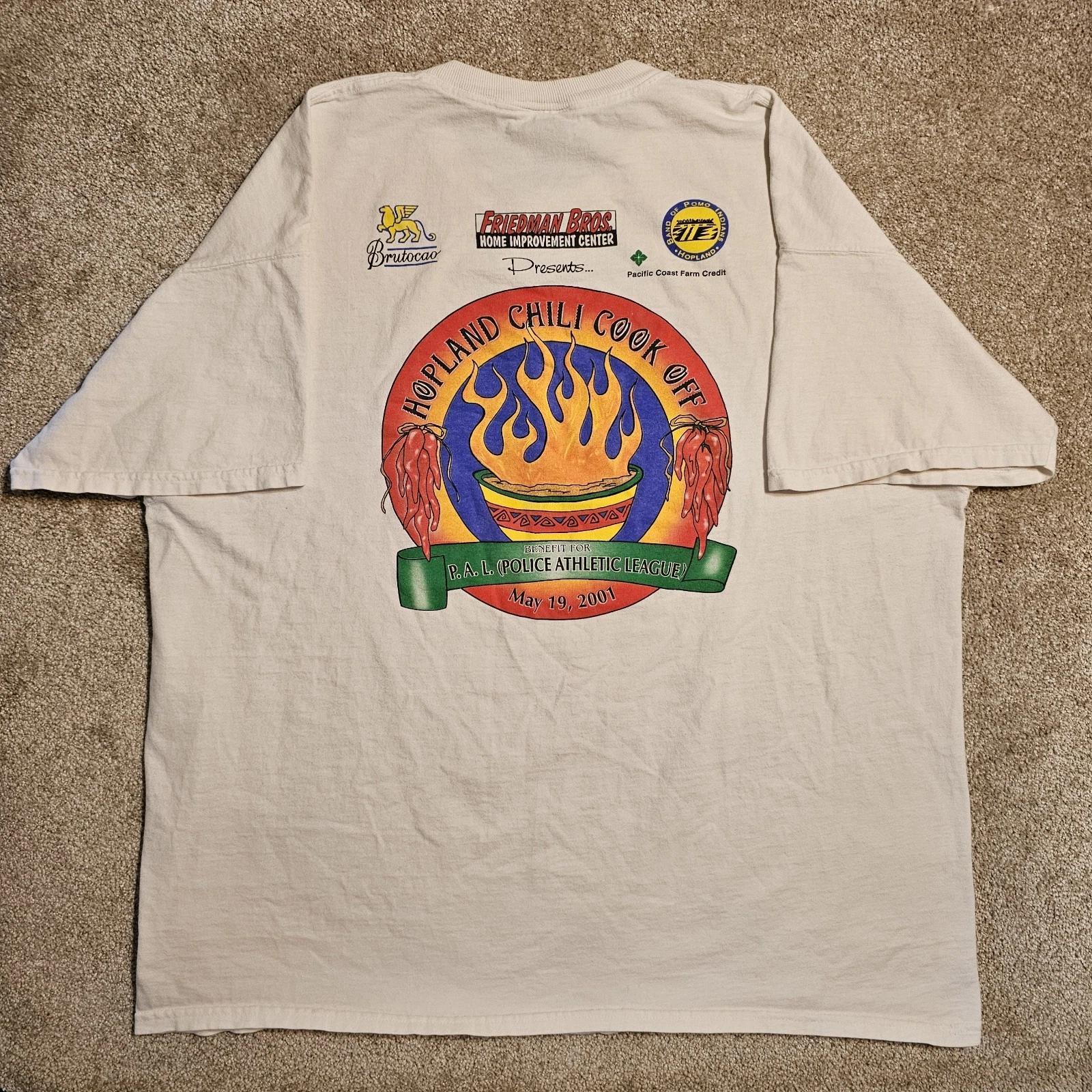 

Vintage Y2k Hopland PAL Chili Cookoff T-shirt Mens XL Grunge Workwear Dadcore 01 L