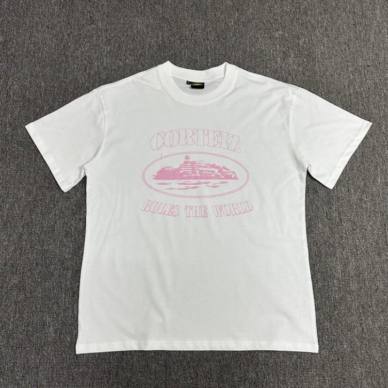 Corteiz Alcatraz Print Tee Unisex Streetwear Hip Hop Skateboard Casual Cotton T-Shirt Loose Fit