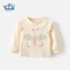 Taotaoism Girls' Long-Sleeved T-Shirt, New Autumn Style, Super Pretty Butterfly Stylish Base Shirt, Children's Round-Neck Top