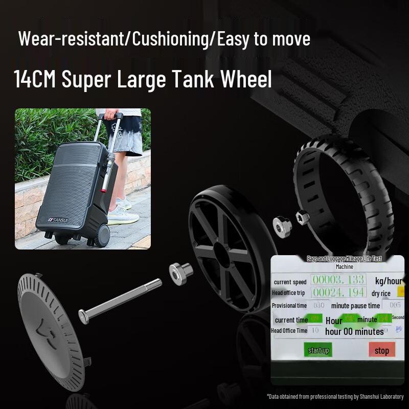 SANSUI Portable Outdoor KTV Trolley Speaker