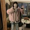 Double Sided Winter Coat Women Clothing Imitation Mink Fur Fur Hooded Cotton Jacket Female Warm Cotton-padded Clothes Outerwear