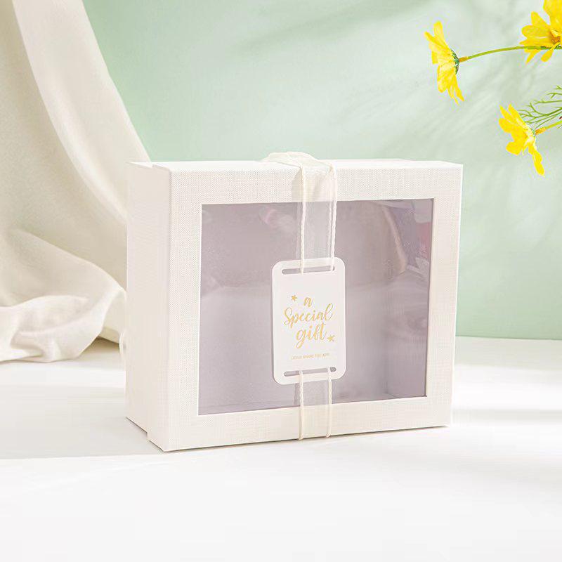 Transparent Lid and Base Gift Box for Bridesmaid, Lipstick, Birthday, Christmas & New Year Gifts