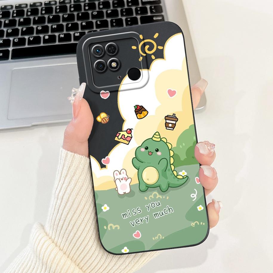 For Xiaomi Redmi 10C Case Cute Panda Rabbit Cartoon Matte Back Cover For Xiaomi Redmi 10 Power Shockproof Bumper Redmi10C Fundas