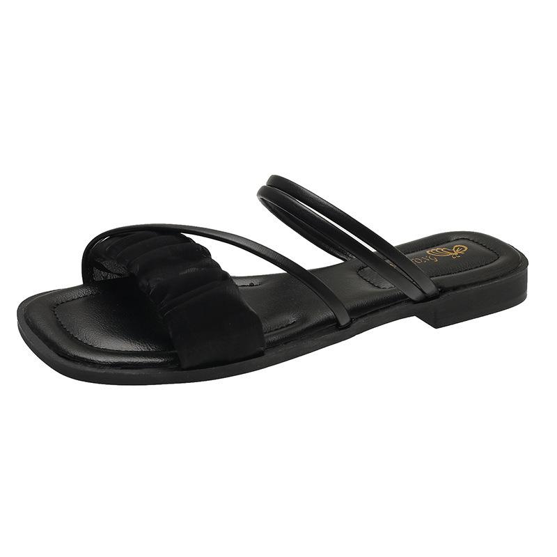 Fairy wind flat sandals female summer fashion with skirt new high-end beach sandals