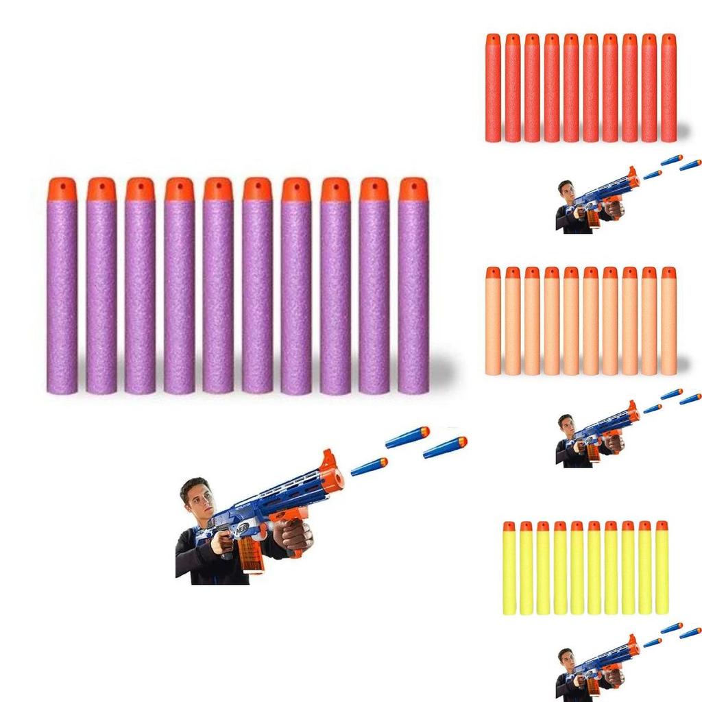 Colorful Eva Foam Elite Darts Soft Hollow Tip Refill Bullets 7.2cm Compatible