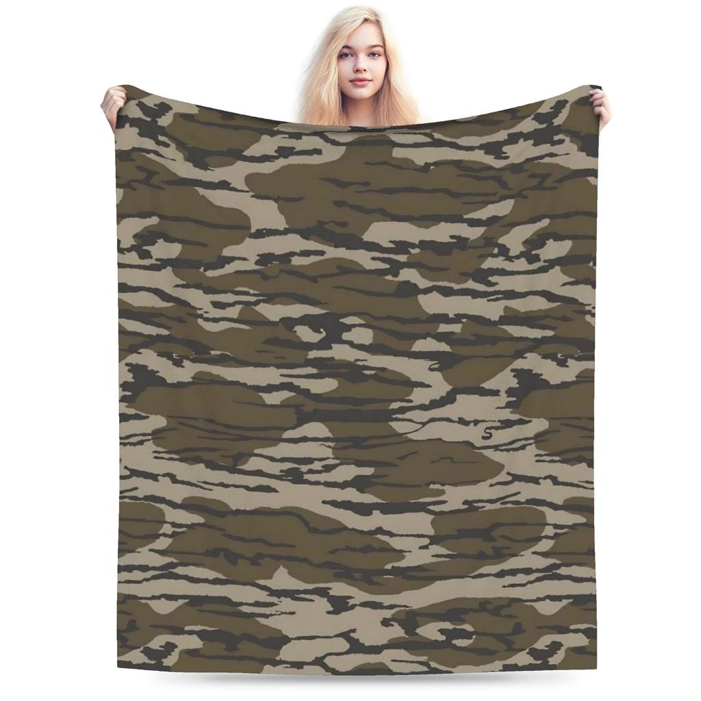 Green And Brown Camo Super Soft Blankets Kids Adult Plush Throw Blanket Fashion Bedroom Flannel Bedspread Sofa Bed Cover