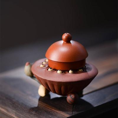 Mascota de Té de Arcilla Púrpura Creativa Esculturas para Mesa de Té Adornos Decoración de Figura para Escritorio del Hogar Accesorios para Juegos de Té Zisha Chino