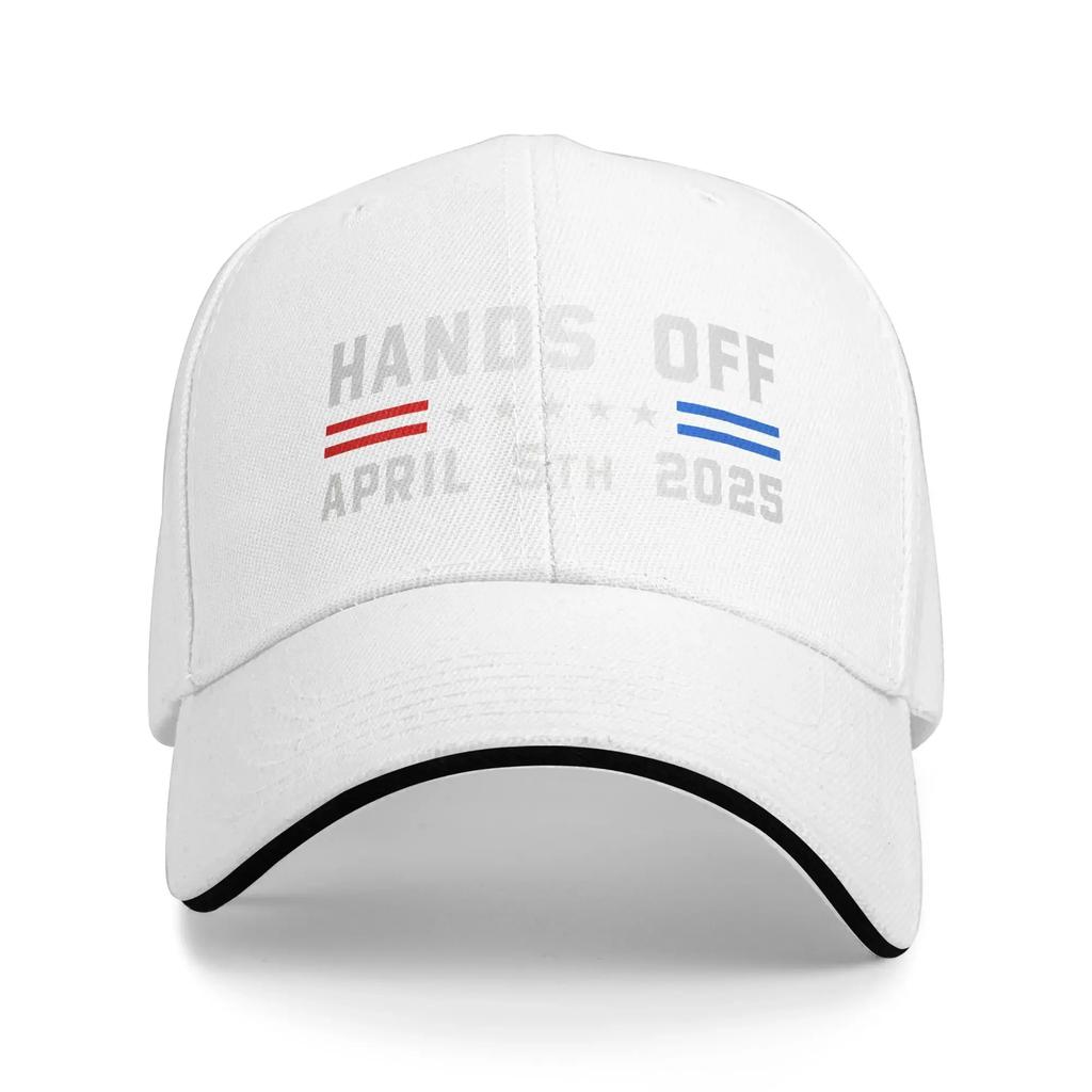 Men Women Hands Off Protest Statement April 5 2025 Hat Stylish Baseball Cap Sun Hat Daily Headewear Adjustable Fit