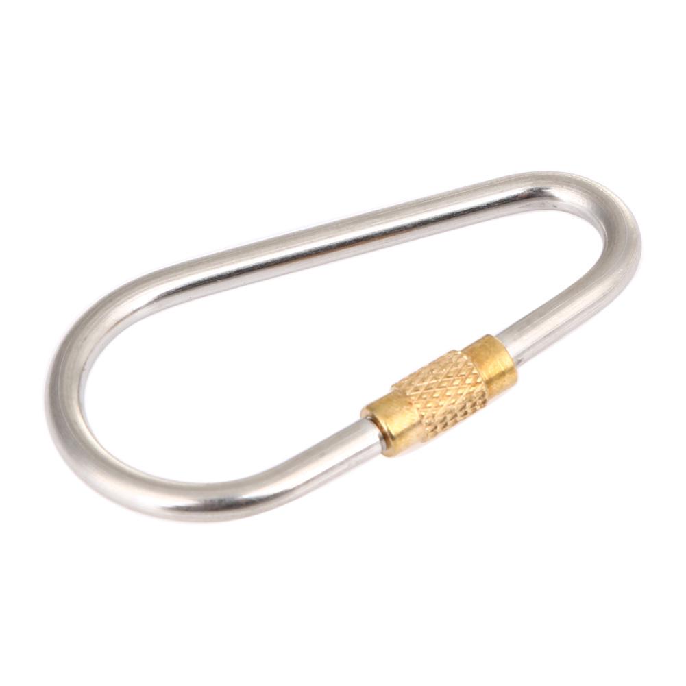 Simple Brass Keychain Screw Camping Survival Carabiner Buckles - View #12