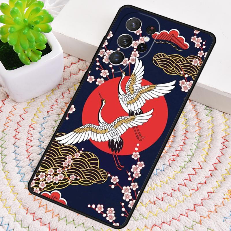 Japanese Wave Art Silicone Phone Case For Samsung Galaxy Note 10 Pro S26 S25 S24 S23 S22 S21 Plus S25Ultra Capa Cover