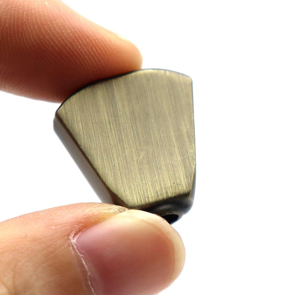 6pcs Electric Guitar Tuners Handle Button Head Hat Handle Metal Trapezoid Hand