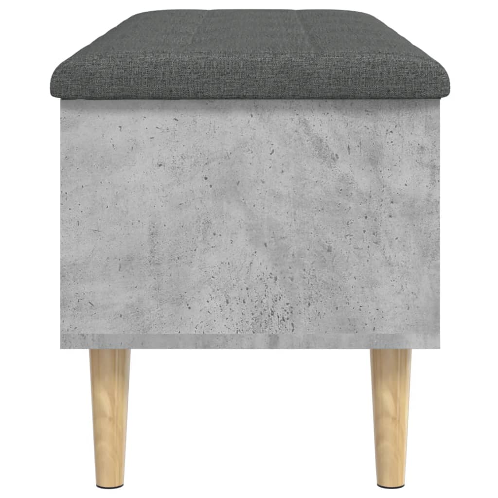 Storage Bench Concrete Grey 102x42x46 Cm Engineered Wood