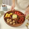 Walnut Wood Fruit Bowl - Solid Wood Snack and Salad Plate