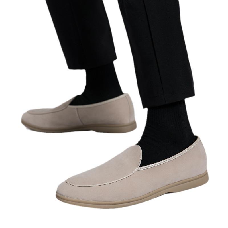 Spring 2025 New Loafers One-pedal Doudou Shoes European and American Foreign Trade 2025 Large Size Men's Shoes