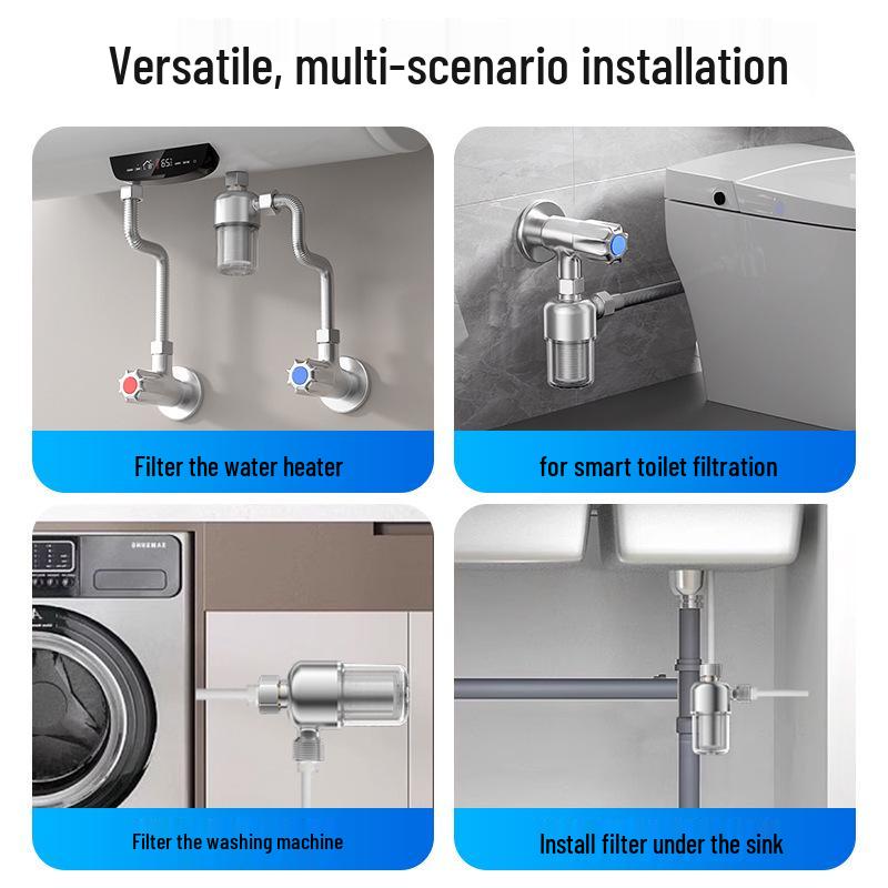 Universal Detachable Pre-filter for Household Tap and Washing Machine Water Heater