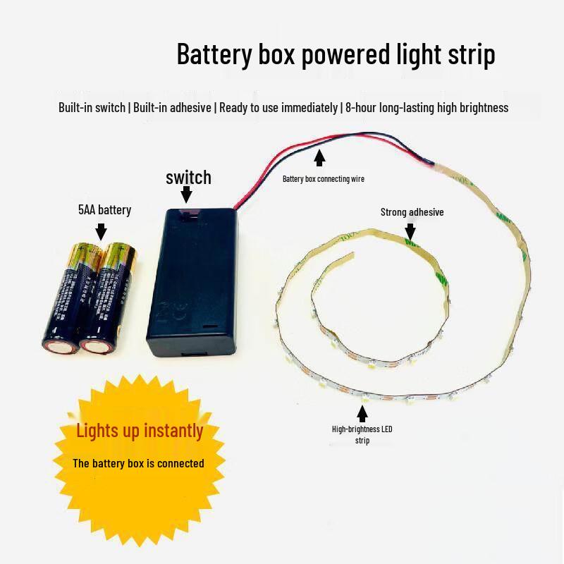 

YouSijia Self-Adhesive LED Model Light Strip 0.5m with Battery Box