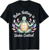 Relax Nothing Is Under Control Turtle Meditation Yoga Graphic Tee Casual Short Sleeve T-Shirt