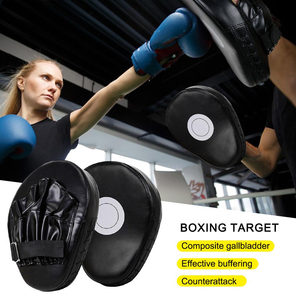 Curved Boxing Hand Target PU Leather 5-Finger Hand Target Breathable Curved Punching Mitts Boxing Focus Pad for Men Women Gym