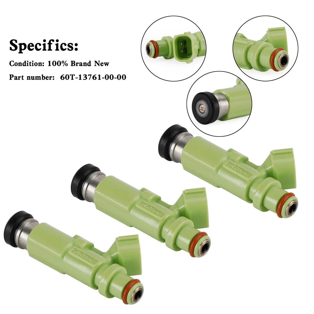 Bruce & Shark Fuel Injector 3pcs Motorcycle Fuel Injector for 2003 Yamaha PWC GP1300R