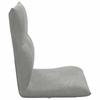Adjustable Floor Chair Light Grey Velvet