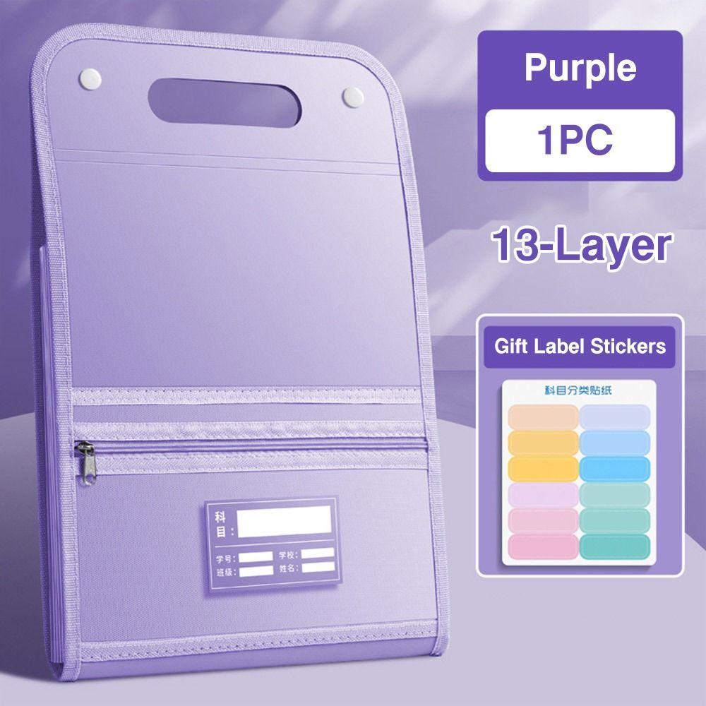 13 Pockets Organ Bag Waterproof Document Bag Creative Envelope Folder School Office