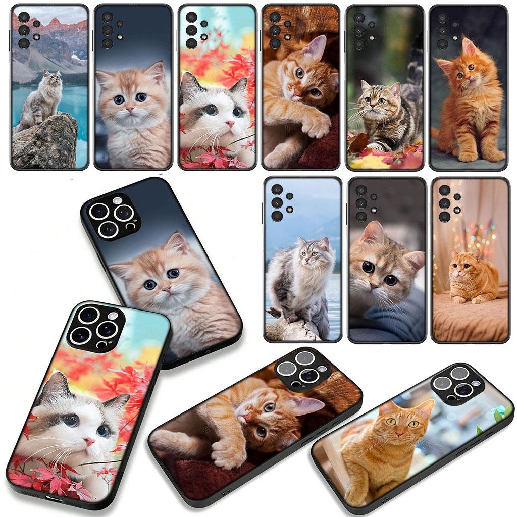 Cover for Motorola Moto G04 G13 G14 G22 G23 G20 G32 G34 G35 G64 G82 G84 G53 G60 G72 E14 E15 E13 E22 E20 Phone Case Kitten Cat