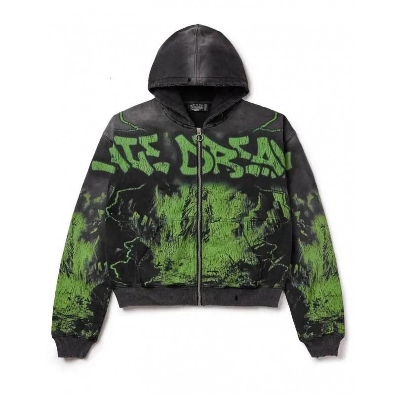 Y2K Camo Print Zip Hoodie Couples Streetwear Loose Fit Long Sleeve Casual
