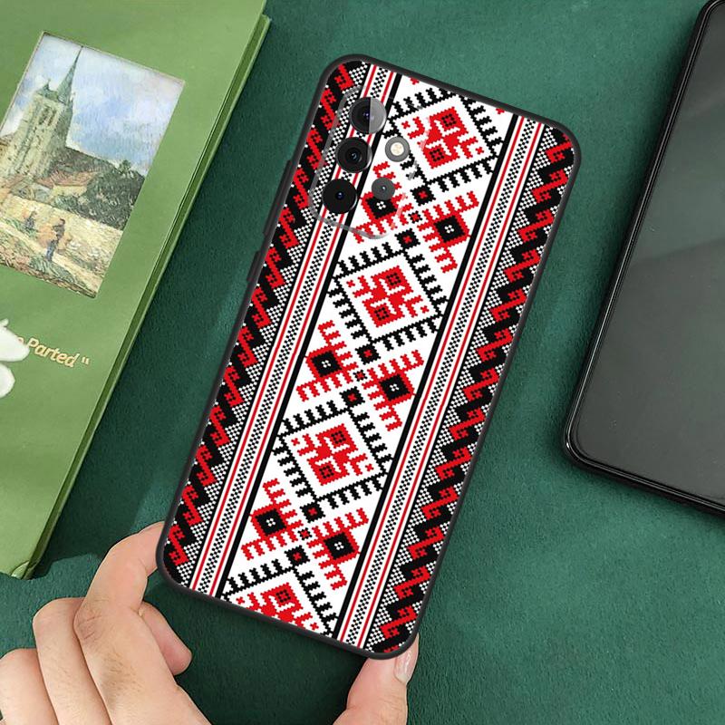 Ukrainian Pattern Soft Cover For Samsung Galaxy A54 A53 A73 A13 A71 A51 A14 A52 A32 A12 A22 A52S Back Case
