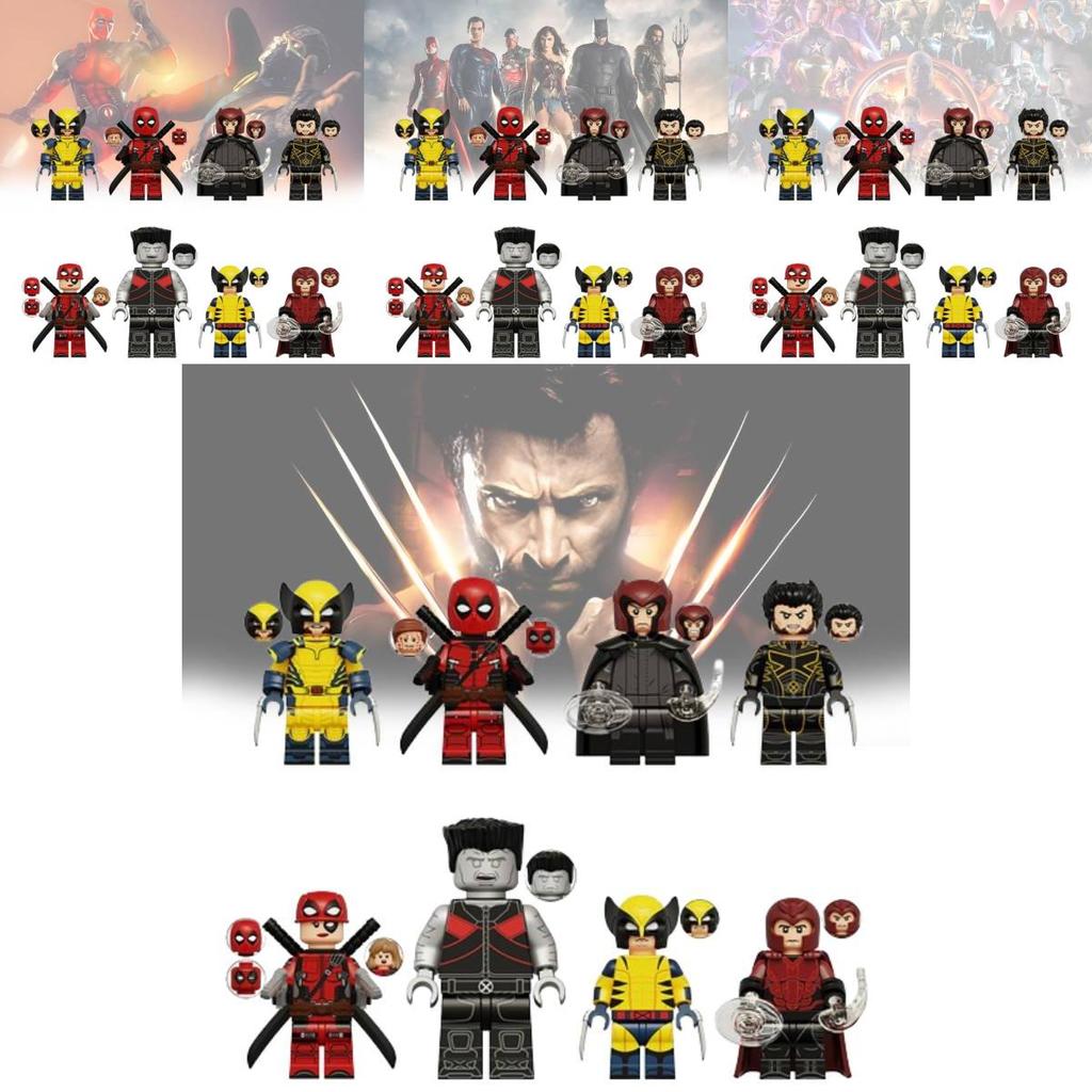 Kt1076 Wolverine Deadpool Magneto Strongman Building Block Figurines For Creative Play And Imaginative Fun