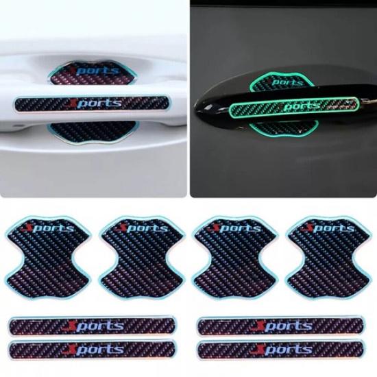 8Pcs Universal Car Door Handle Bowl Protective Anti-Scratch Sticker Glow in Dark
