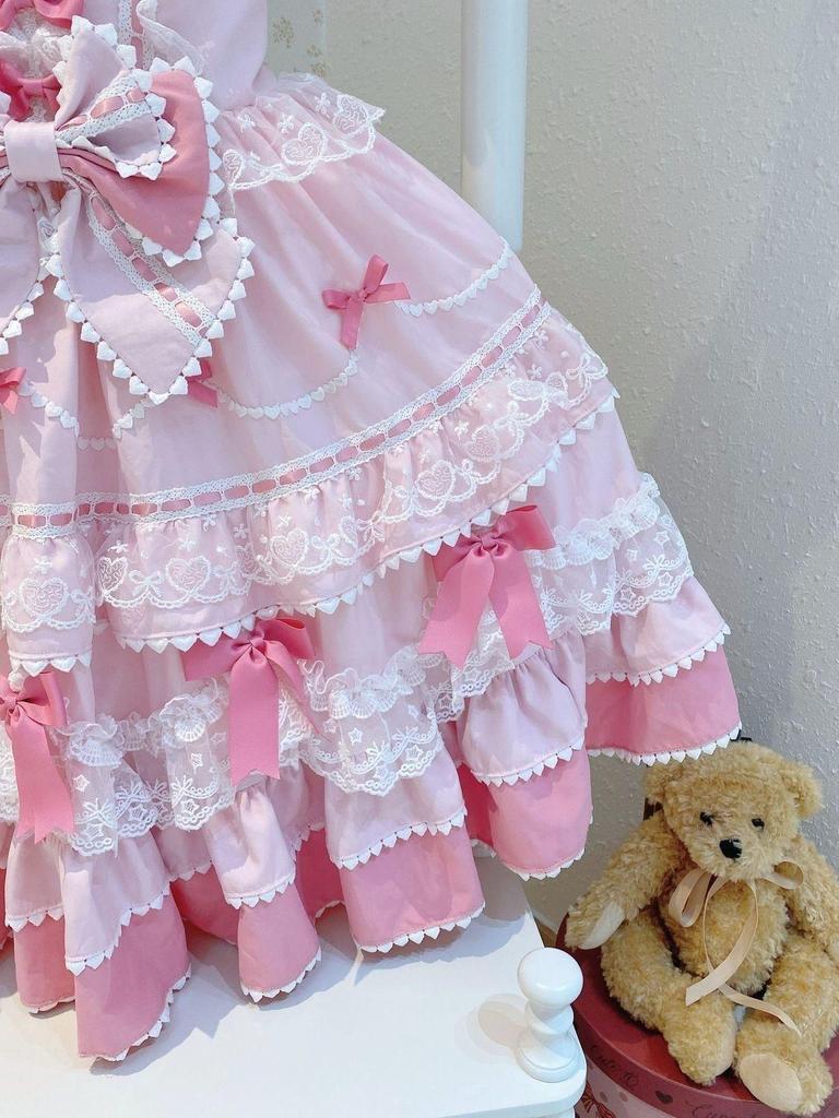 White Sugar Girl Original Lolita Summer Knit Strap Dress