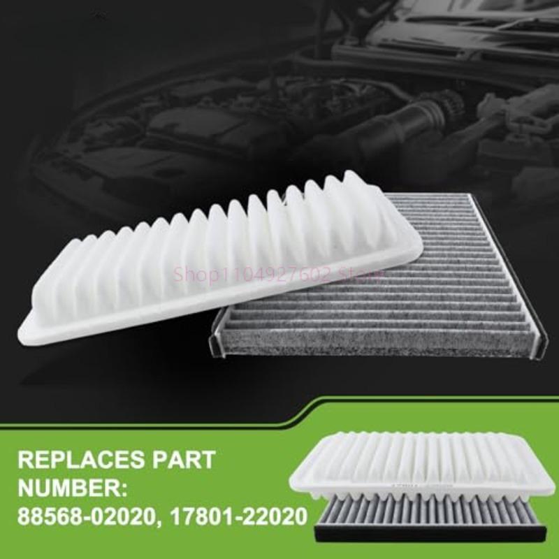 Car Parts Engine Cabin Air Filter 17801-22020 88568-02020 Combo For Toyota Corolla Matrix E130 2003 2004 2005 2006 2007 2008