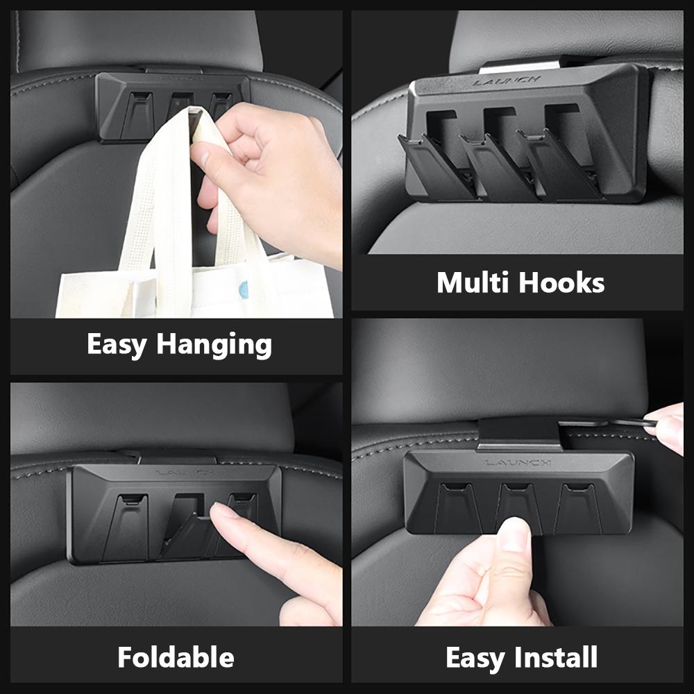 Seat Back Hook for Tesla New Model Y Juniper 2025 Launch Model 3 Highland 2024 Multiple Hooks Foldable Design