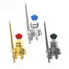11 buc Figurine Cavaler Medieval Gotic Armură Aurită Blazon Codificat Sulițe Design Detaliat + Sulițe Interșanjabile Bloc de Construcție