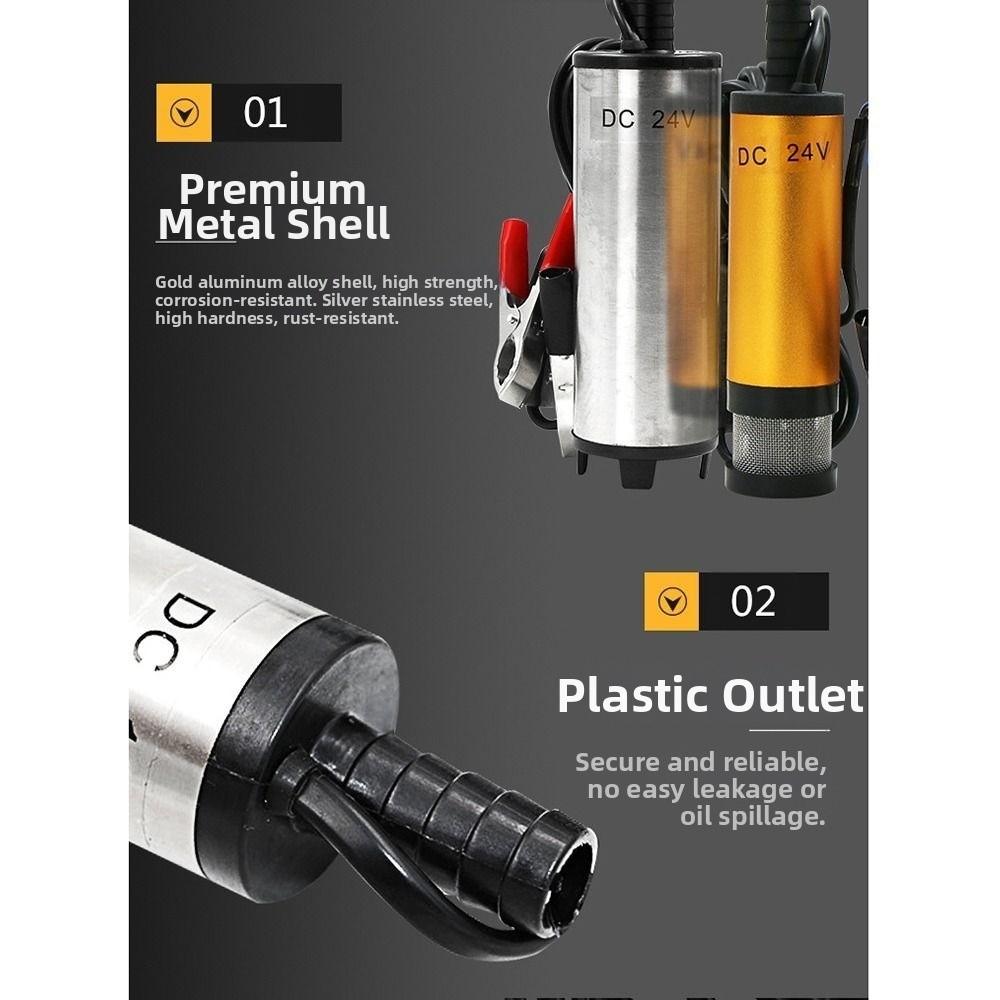 12V/24V DC Submersible Pump 38mm Port Refueling Pump Water Oil Transfer Pump  Diesel Transfer