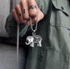 Indian Elephant Silver Chain Necklace 325