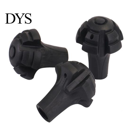 Reliable 3Pcs Trekking Pole Tip Shock Absorbing Enhanced Stability High Hardness Climb Replacement Walking Sticks Ends Caps for Outdoor Compact