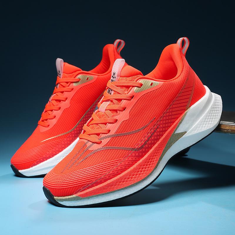 Men's Running Shoes Breathable Non-slip Lightweight Athletic Shoes Reflective Casual Sneakers