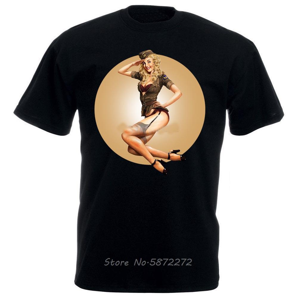 Pin Up Girls Homme Funny T Shirt Hip Hop Clothing Tshirt Designer Tshirts Brand Cotton T-ShirtunisexTops Tees