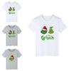 Festive Christmas The Grinch Short Sleeve T-shirt With Resting Grinch Face Design