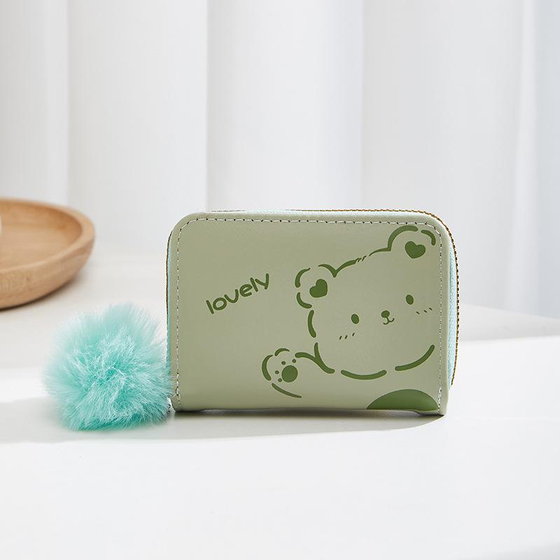 JYL TS Women's Sling Bags  Anime Bag 142 Card Holder Plush Bear Mini Wallet