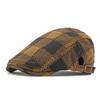 Women Peaked Cap Men's Plaid Beret Spring Autumn Forward Cap Outdoor Sunshade Cap