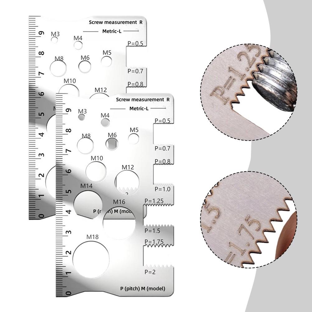 Metric Ruler Screw Pitch Gauge Thread Measuring Tool