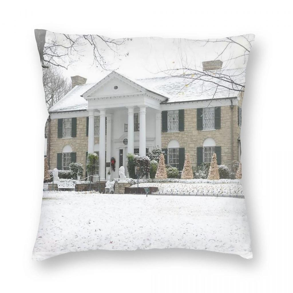 Graceland In The Snow Square Pillowcase Polyester Linen Velvet Pattern Zip Decorative Home Cushion Cover X